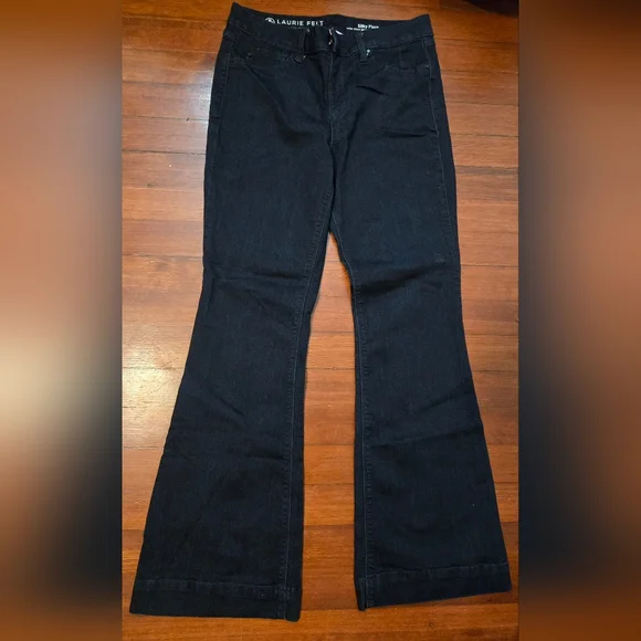 Laurie Felt Black Flare Jeans - Picture 1 of 4